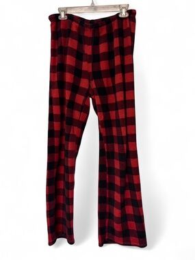 Just Love Red and Black Buffalo Plaid Fleece Pants